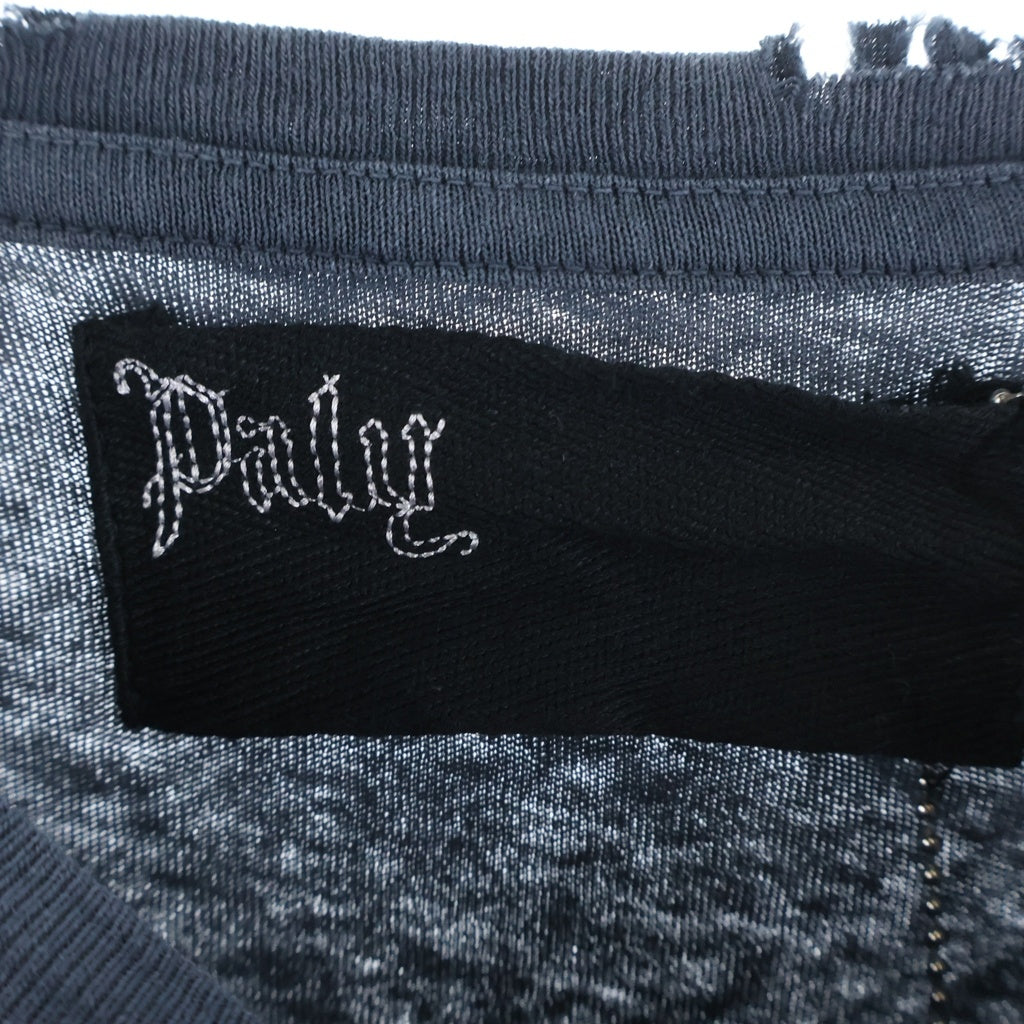 Paly Hollywood(パリーハリウッド) 26SS BOUND FOR GLORY TEE ヴィンテージ加工 フロントプリントTシャツ 半袖クルーネックカットソー ブラック 2U001Q1010