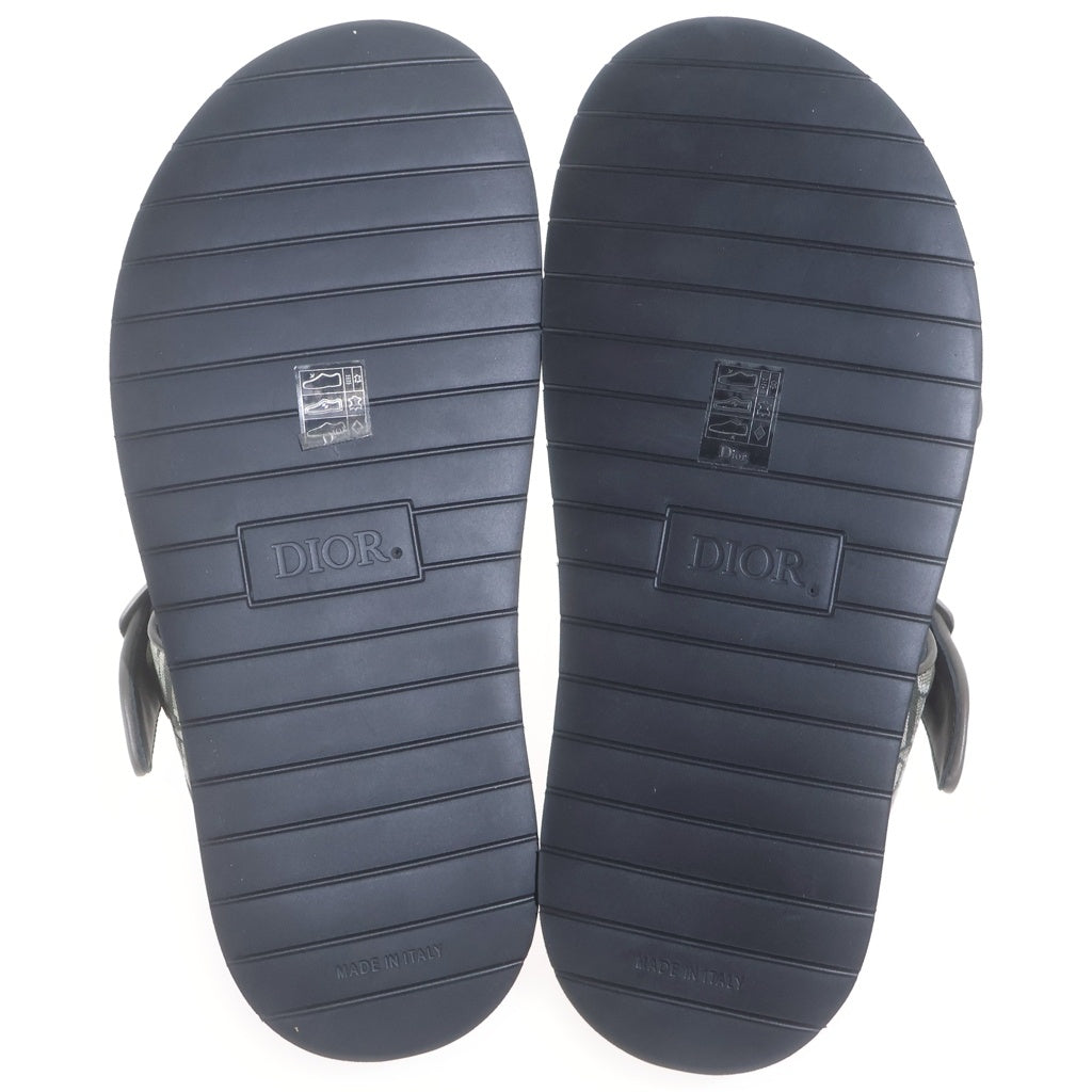 Christian Dior(クリスチャンディオール) DIOR AQUA ディオールアクア オブリーク ジャカード ベルトサンダル ミュール カーキ 3SA135ZSA