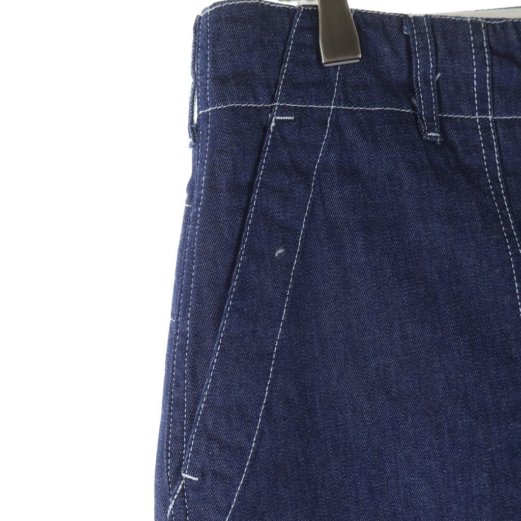 Engineered Garments(エンジニアド ガーメンツ) フロントポケット ステッチ ジップフライ デニム ワイドパンツ インディゴ 55-04-41-04008-TN