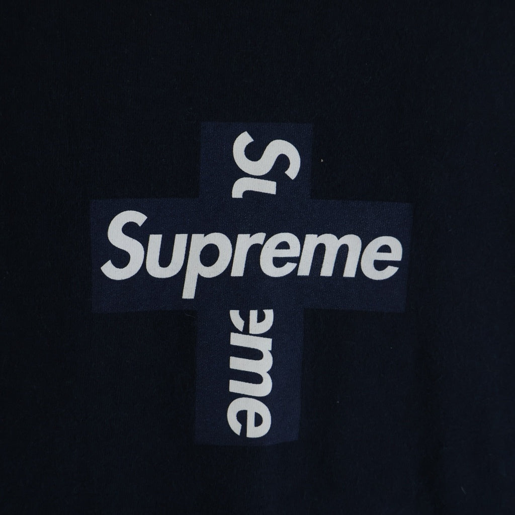 SUPREME(シュプリーム) 20AW Cross Box Logo Tee クロス ボックスロゴ クルーネック半袖Tシャツ カットソー ネイビー