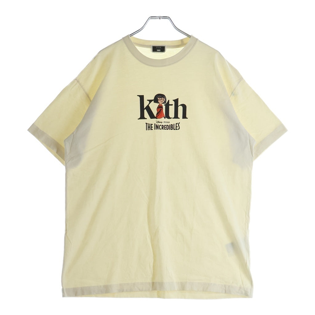 KITH(キス) ×DISNEY PIXAR EDNA MODE VINTAGE TEE SANDRIFT ディズニー ピクサー エドナモード サンドリフト クルーネック半袖Tシャツ カットソー ベージュ