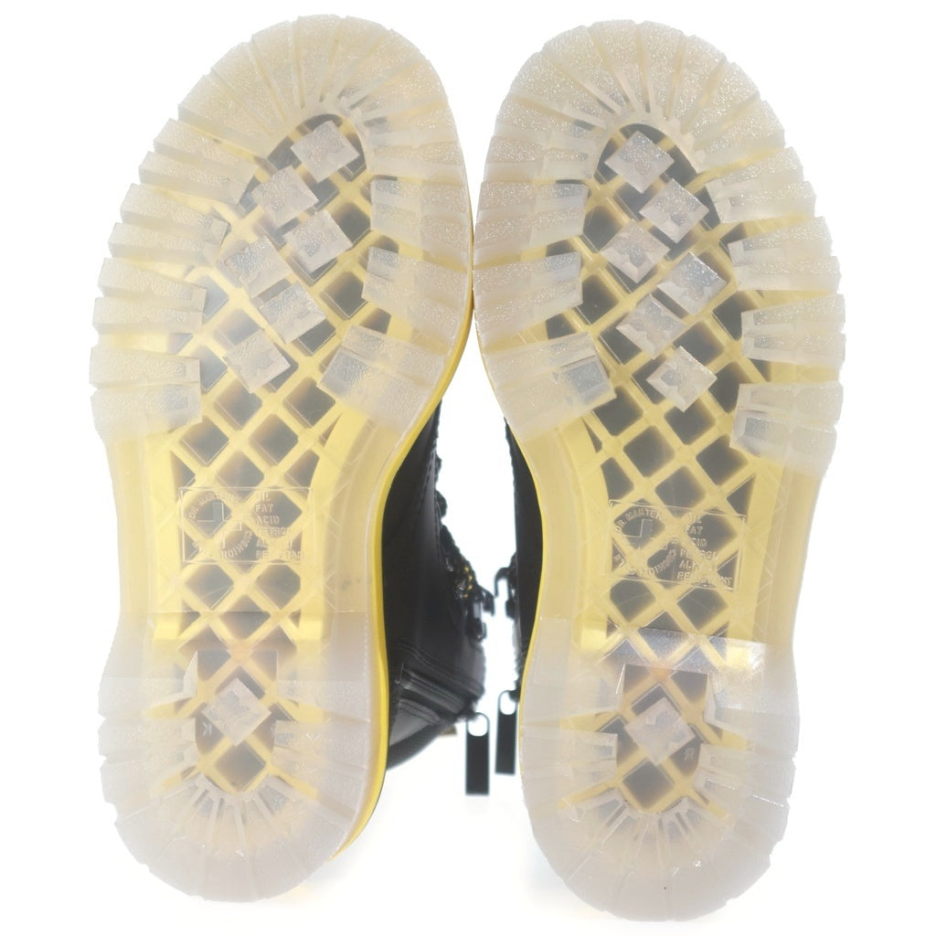 Dr.Martens(ドクターマーチン) JADON TECH ジェイドン テック クリアラバーソール サイドジップ 厚底ブーツ レディース ブラック/イエロー UK3