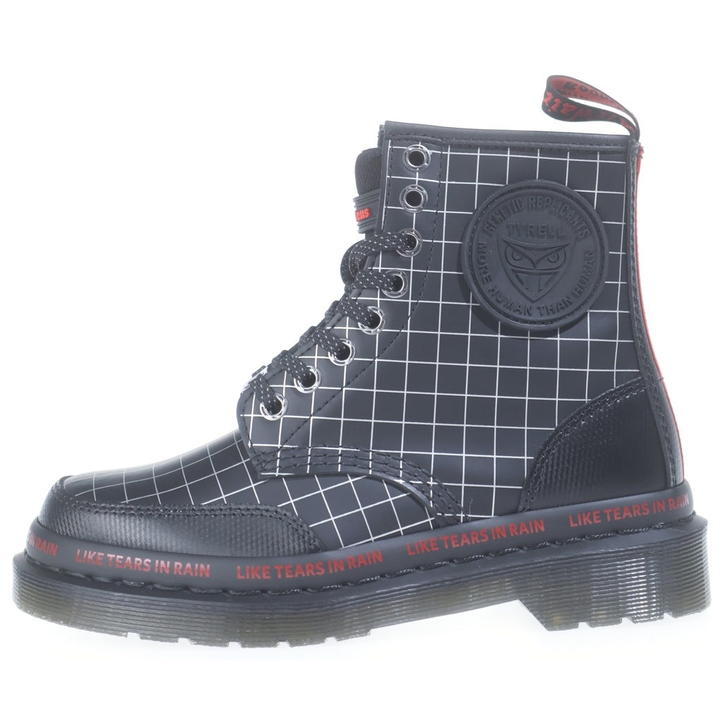 Dr.Martens(ドクターマーチン) ×WARNER BROS 1460 BLADE RUNNER ワーナーブラザーズ ブレードランナー 8ホール サイドジップ ブーツ レディース ブラック/レッド UK3 31748001