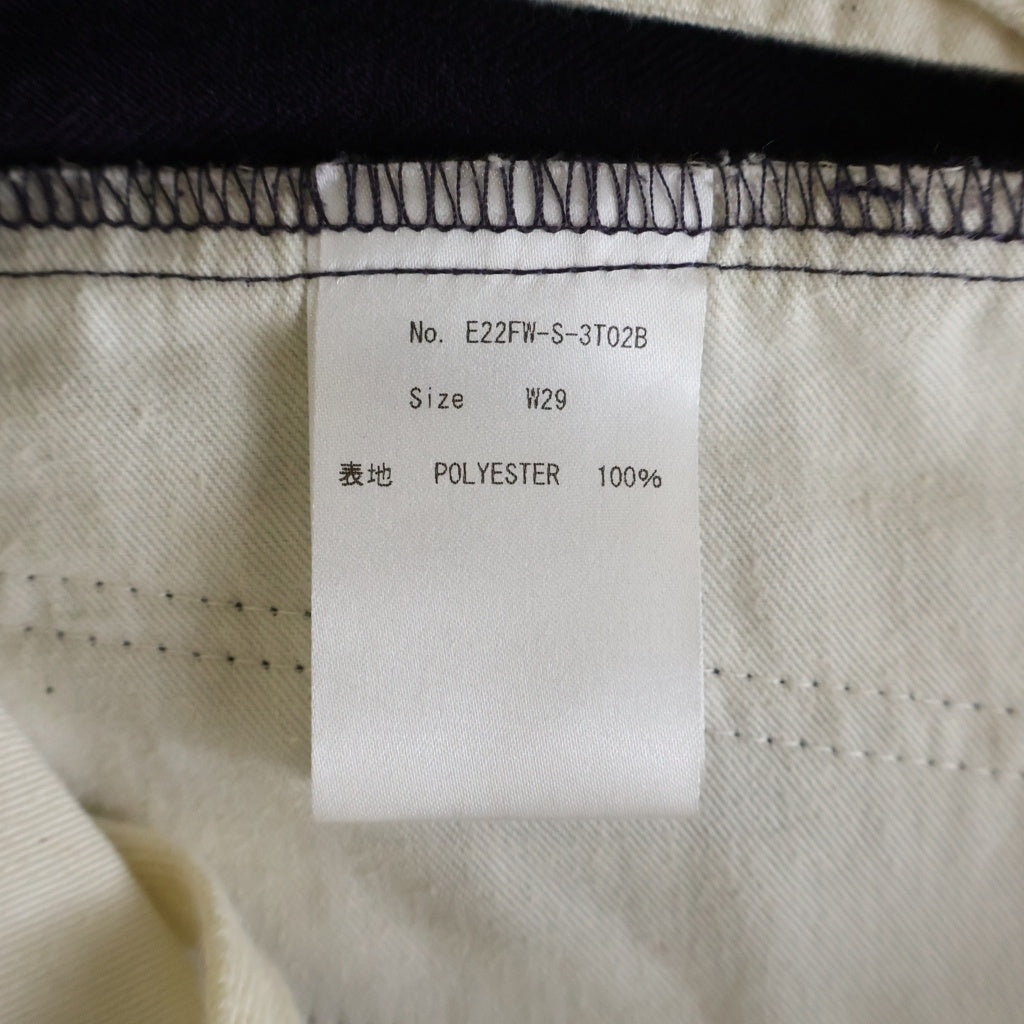 elephant TRIBAL fabrics(エレファントトライバルファブリックス) 22AW ペイズリー柄 3タック イージー テーパード スラックスパンツ パープル E22FW-S-3T02B