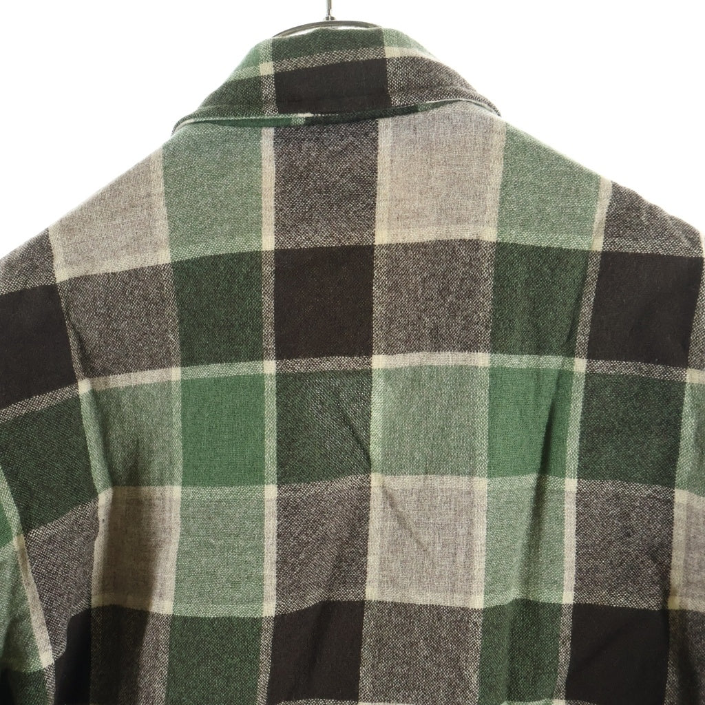 PENDLETON(ペンドルトン) 50S VINTAGE ヴィンテージ くるみボタン チェック柄 ウールジャケット グリーン/ブラウン
