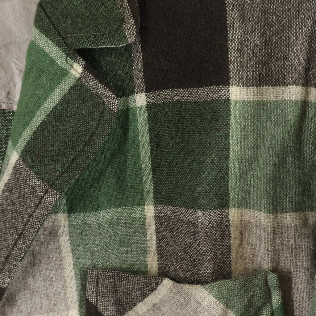PENDLETON(ペンドルトン) 50S VINTAGE ヴィンテージ くるみボタン チェック柄 ウールジャケット グリーン/ブラウン