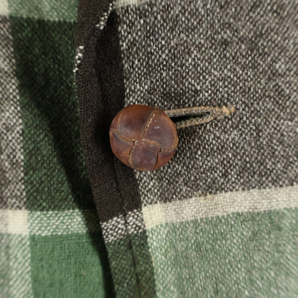 PENDLETON(ペンドルトン) 50S VINTAGE ヴィンテージ くるみボタン チェック柄 ウールジャケット グリーン/ブラウン