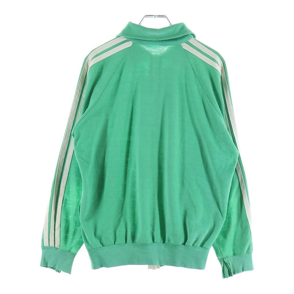 adidas(アディダス) 70S VINTAGE ヴィンテージ トレフォイルロゴ ベロア スリーストライプ トラックジャケット グリーン