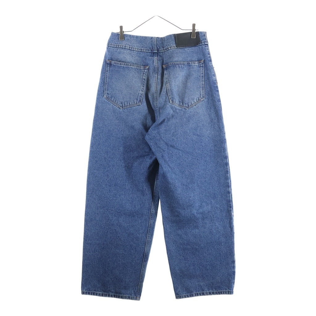 MM6 Maison Margiela(エムエムシックスメゾンマルジェラ) 25SS ハイライズ ボタンフライ ワイドデニムパンツ レディース インディゴ S52LA0235