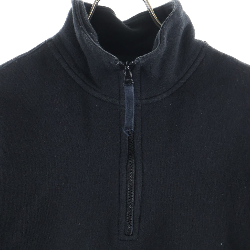 STONE ISLAND(ストーンアイランド) GHOST PIECE ゴーストピース ワッペン付き ハーフジッププルオーバースウェット トレーナー ブラック 7915631F3