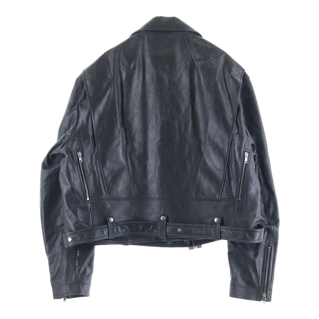 Rick Owens(リックオウエンス) 25SS Cropped Jumbo Bauhaus Stooges Jacket クロップドジャンボバウハウス レザージャケット ブラック RP01E7717-LTP