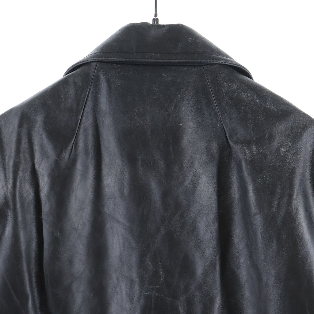 Rick Owens(リックオウエンス) 25SS Cropped Jumbo Bauhaus Stooges Jacket クロップドジャンボバウハウス レザージャケット ブラック RP01E7717-LTP