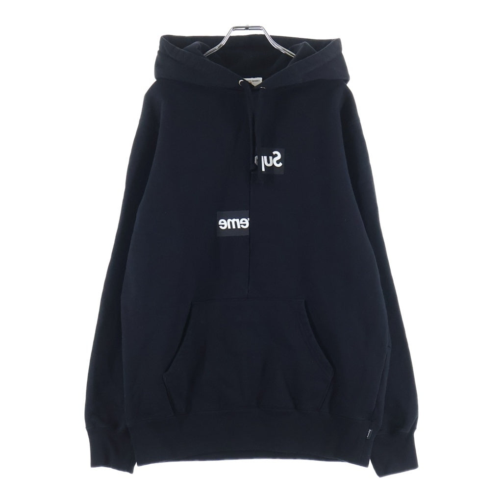SUPREME(シュプリーム) 18AW ×COMME des GARCONS SHIRT Split Box Logo Hooded Sweatshirt コムデギャルソンシャツ スプリット ボックスロゴ スウェット プルオーバーパーカー