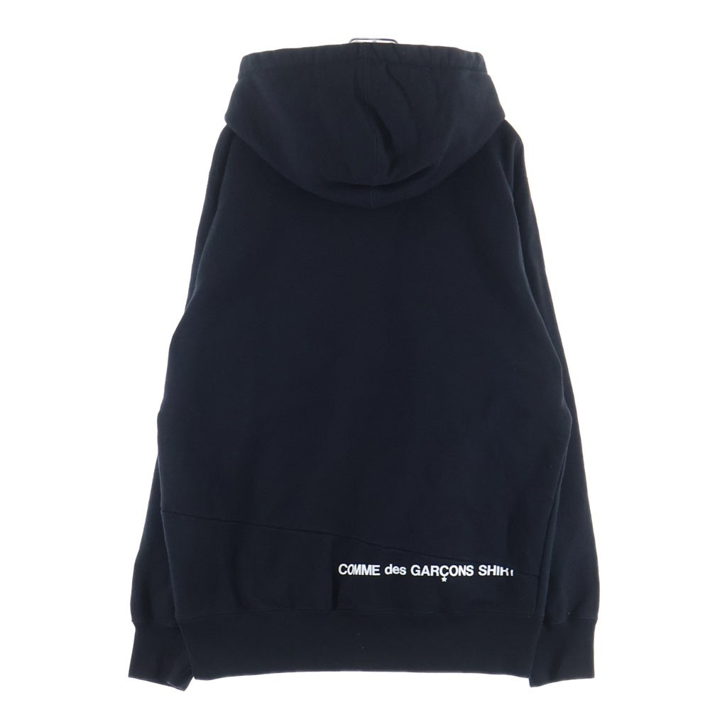 SUPREME(シュプリーム) 18AW ×COMME des GARCONS SHIRT Split Box Logo Hooded Sweatshirt コムデギャルソンシャツ スプリット ボックスロゴ スウェット プルオーバーパーカー