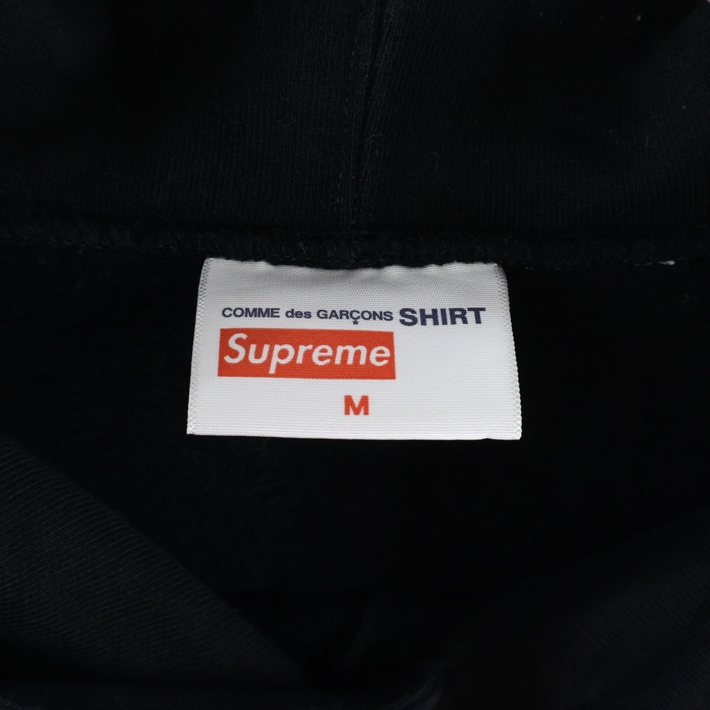SUPREME(シュプリーム) 18AW ×COMME des GARCONS SHIRT Split Box Logo Hooded Sweatshirt コムデギャルソンシャツ スプリット ボックスロゴ スウェット プルオーバーパーカー