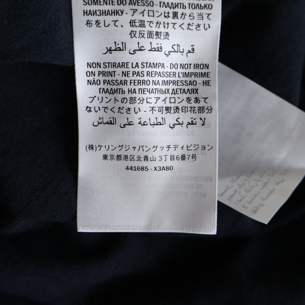 GUCCI(グッチ) トーナル フロントロゴプリント クルーネックTシャツ 半袖 カットソー ネイビー 441685