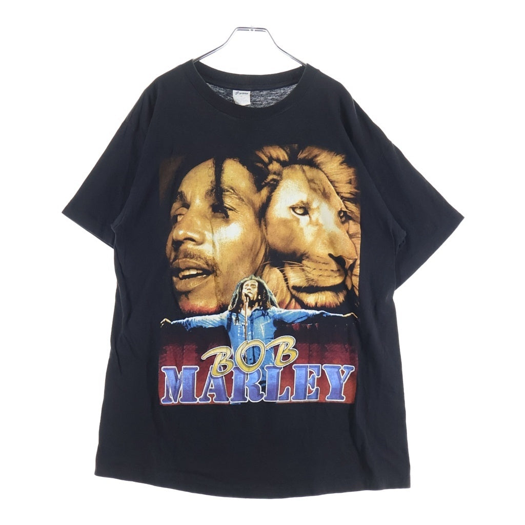 VINTAGE(ヴィンテージ) 90S VINTAGE BOOTLEG BOB MARLEY CATCH A FIRE RAP TEE PG88 ヴィンテージ ブート ボブマーリー 両面プリントTシャツ 半袖クルーネックカットソー ブラック