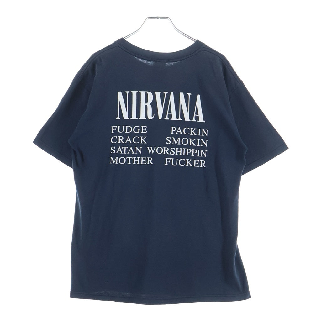 VINTAGE(ヴィンテージ) 00S VINTAGE NIRVANA VESTIBULE CIRCLES 2003 TEE ANVIL ヴィンテージ ニルヴァーナ 両面プリントTシャツ 半袖クルーネックカットソー ブラック