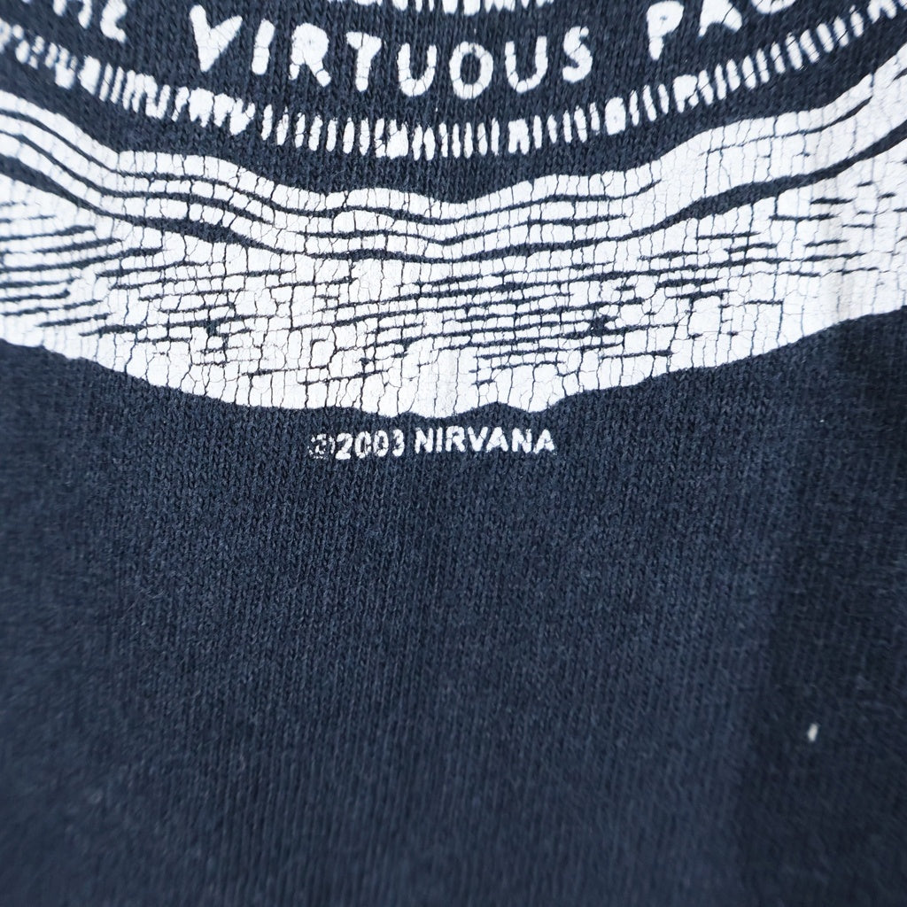 VINTAGE(ヴィンテージ) 00S VINTAGE NIRVANA VESTIBULE CIRCLES 2003 TEE ANVIL ヴィンテージ ニルヴァーナ 両面プリントTシャツ 半袖クルーネックカットソー ブラック