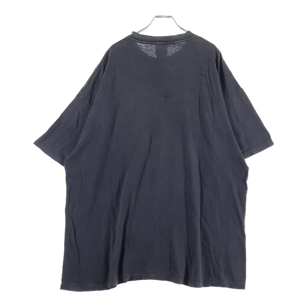 READY MADE(レディメイド) 24SS SS T-SHIRT POCKET ヴィンテージ加工 クルーネック半袖Tポケットシャツ カットソー ブラック RE-CO-BK-00-00-278