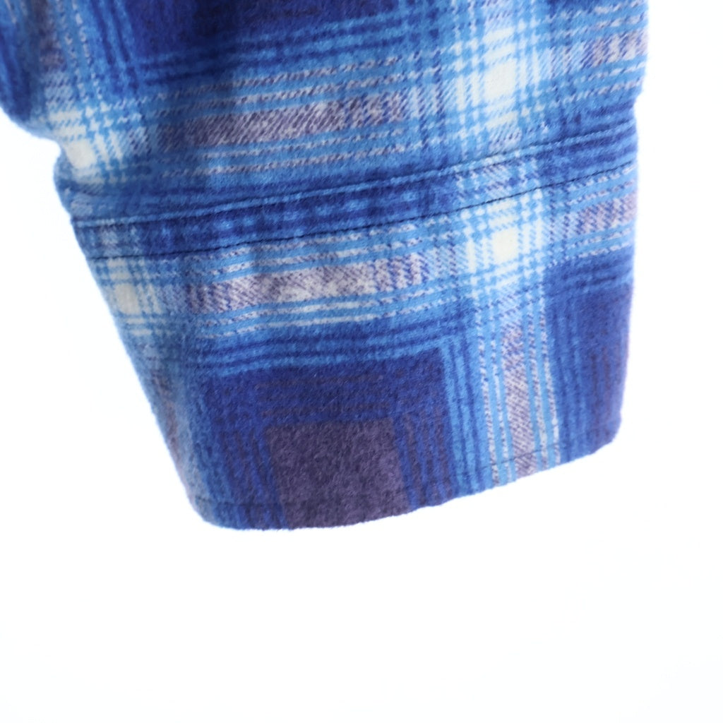 SUBCULTURE(サブカルチャー) 25AW COTTON PRINT SHIRT オンブレチェックプリント コットン 長袖シャツ ブルー SCTP-A2503