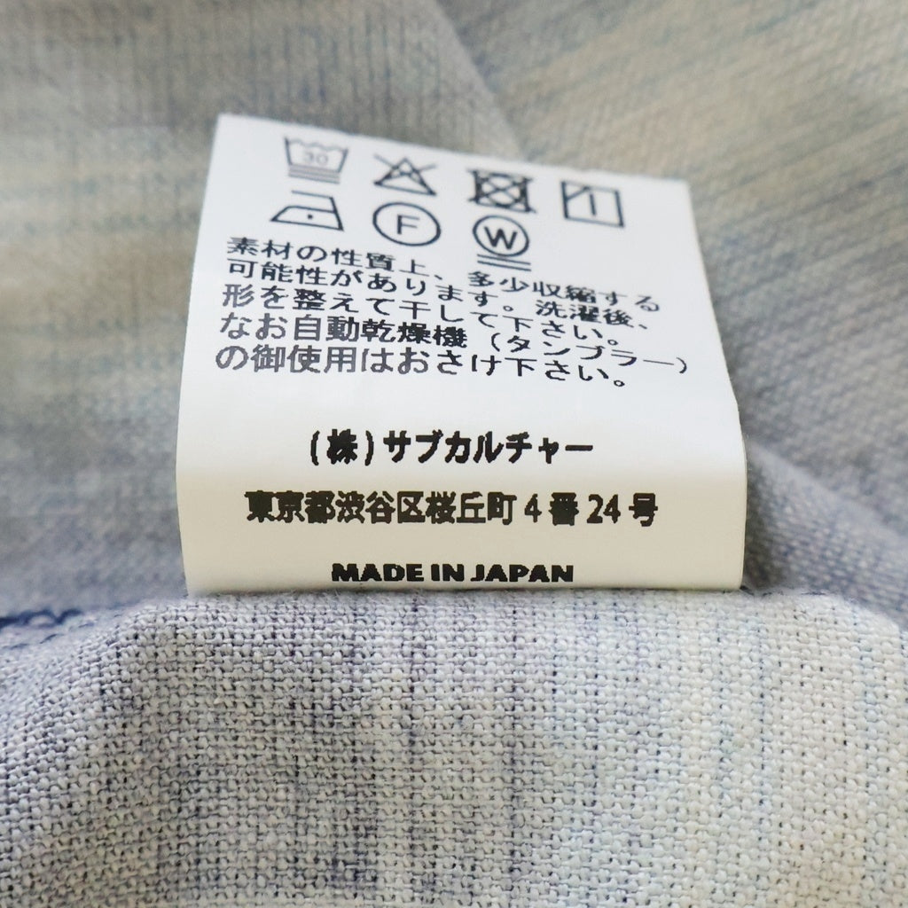 SUBCULTURE(サブカルチャー) 25AW COTTON PRINT SHIRT オンブレチェックプリント コットン 長袖シャツ ブルー SCTP-A2503