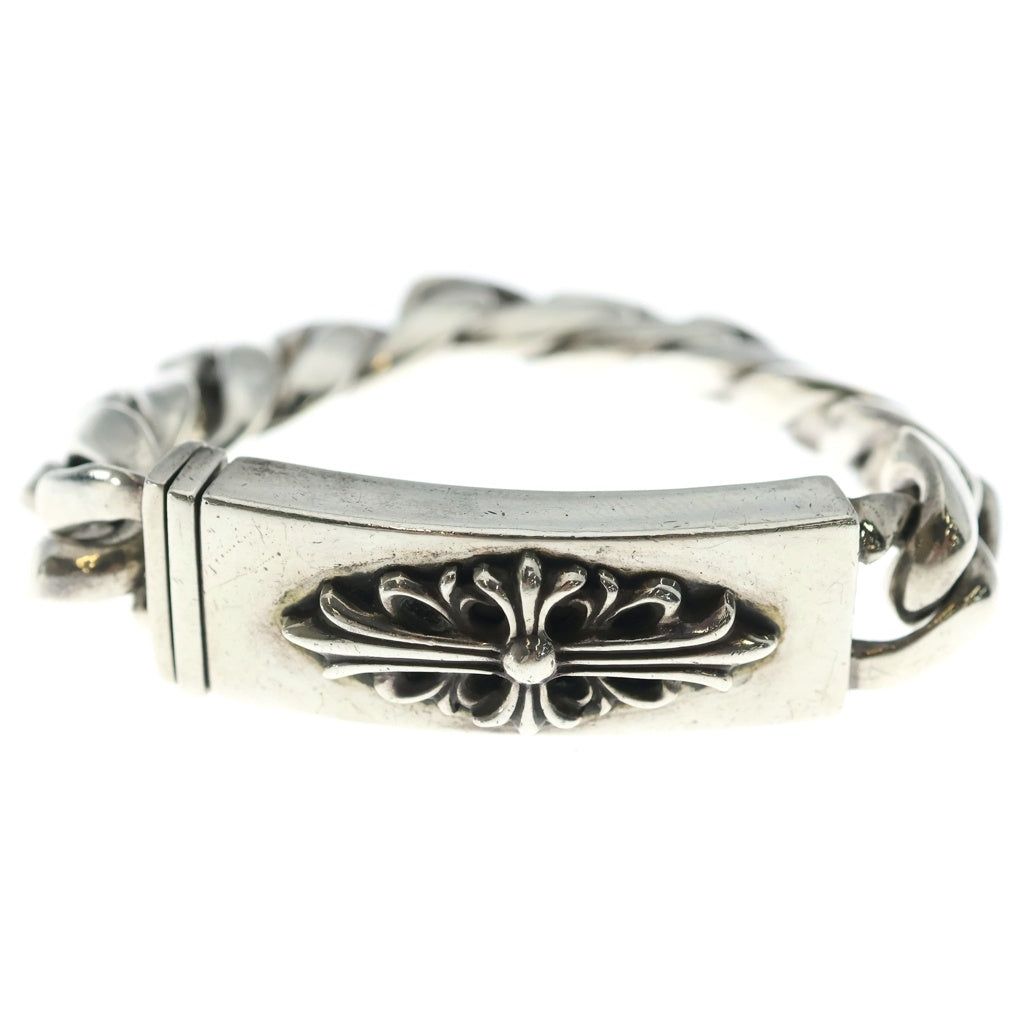 CHROME HEARTS(クロムハーツ) ID FLORAL CRS フローラルクロスIDクラシックリンク ブレスレット 11LINK シルバー BCA164