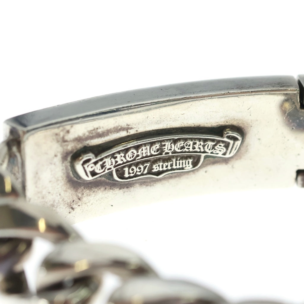 CHROME HEARTS(クロムハーツ) ID FLORAL CRS フローラルクロスIDクラシックリンク ブレスレット 11LINK シルバー BCA164