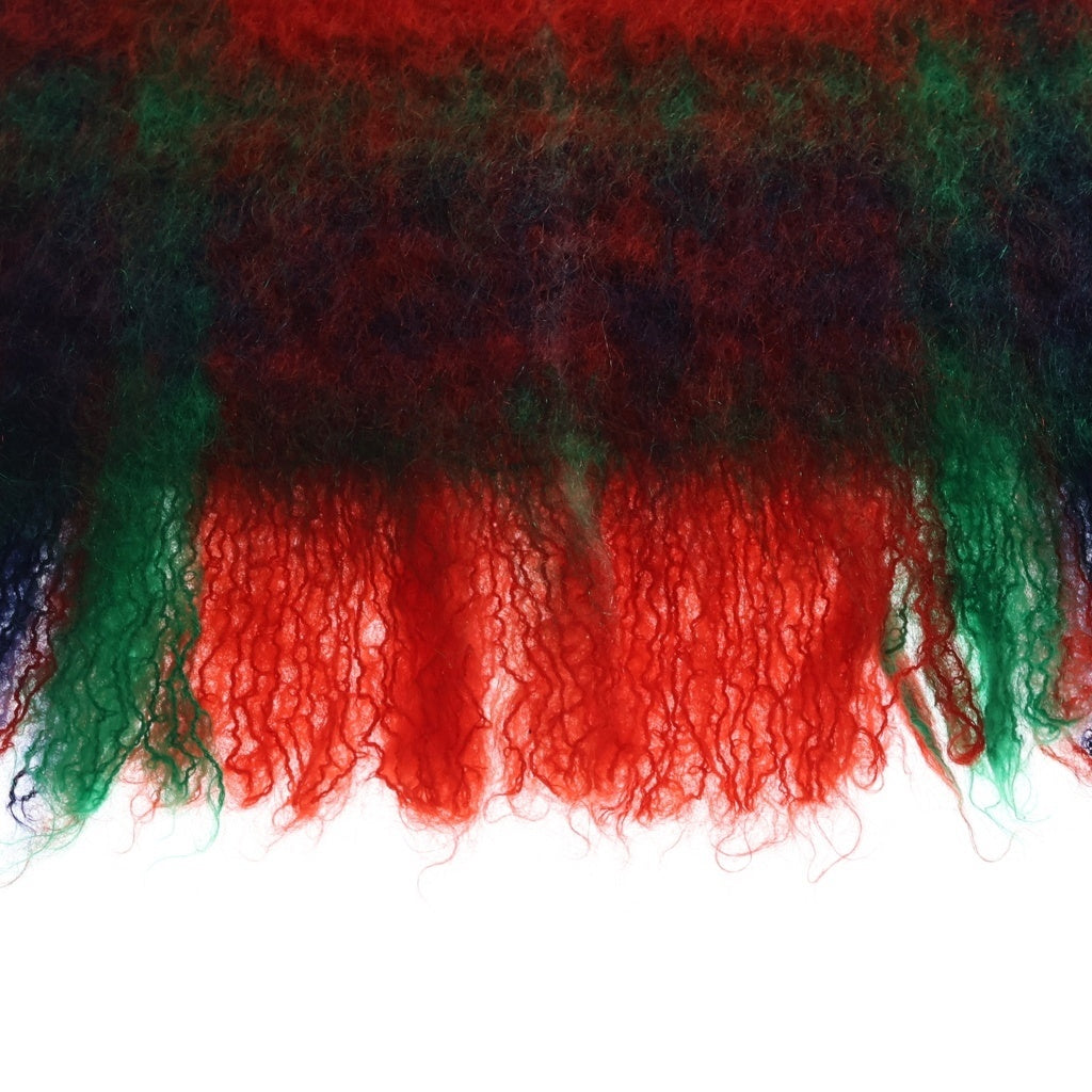 tricot COMME des GARCONS(トリコ コム デ ギャルソン) 15AW モヘア タータンチェック 大判 マフラー ストール レッド レディース TP-K405