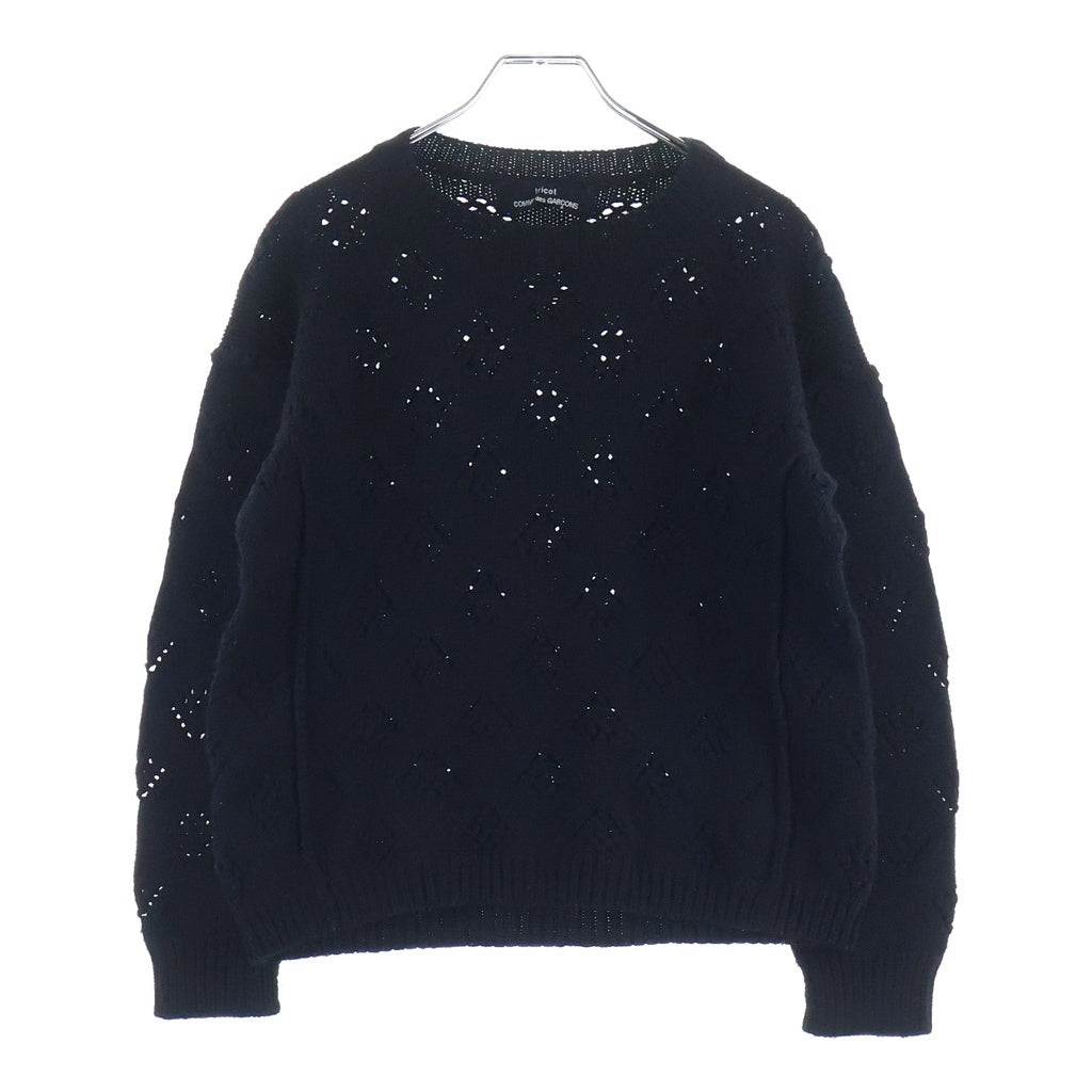 tricot COMME des GARCONS(トリコ コム デ ギャルソン) 15AW AD2015 インサイドアウト プルオーバー ニット セーター ブラック レディース TP-N019