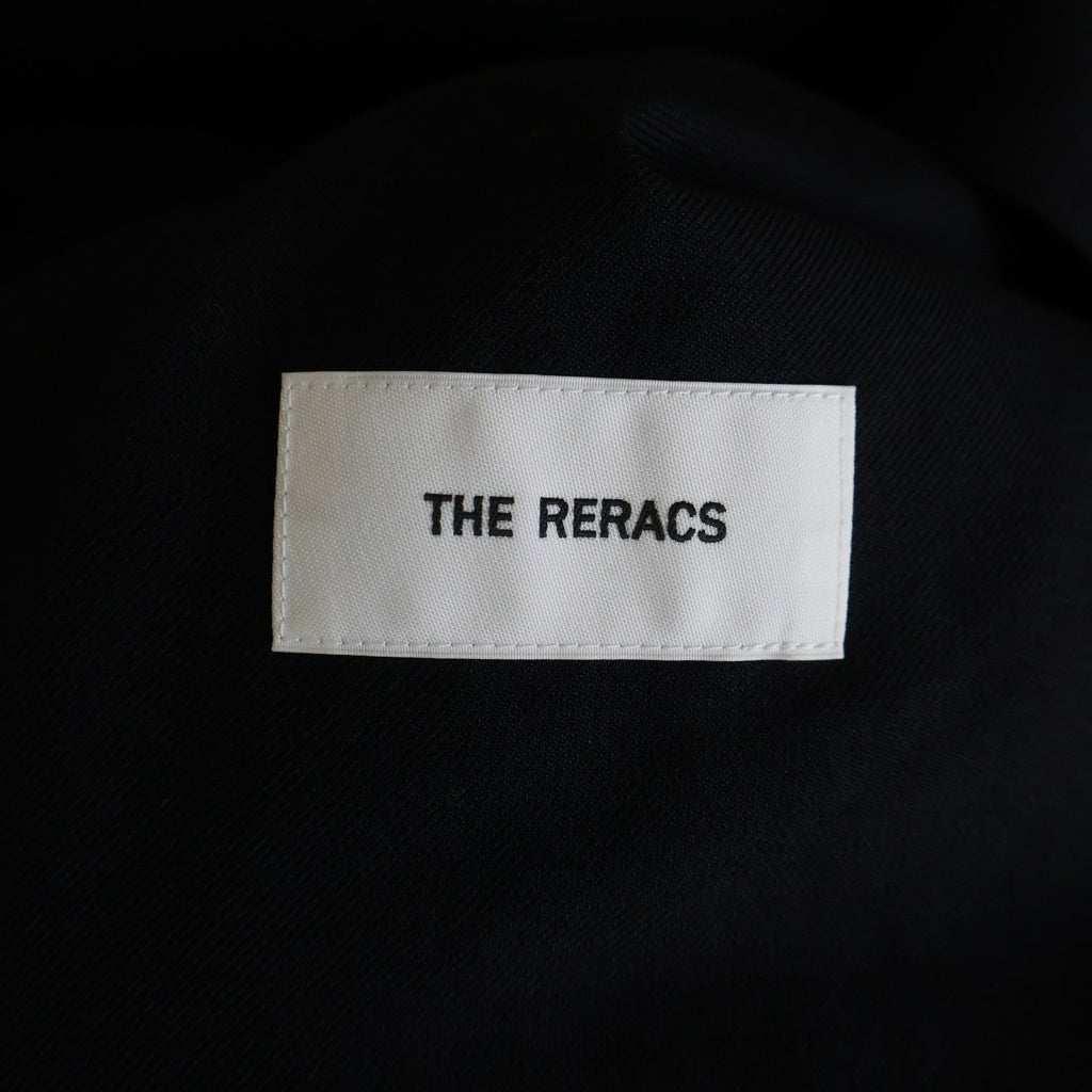 THE RERACS(ザ リラクス) 23SS WOOL/LINEN MANERD OXFORD BIG VEST ウールリネン マナード オックスフォード ビッグベスト ブラック 23SS-REBL-350L-F