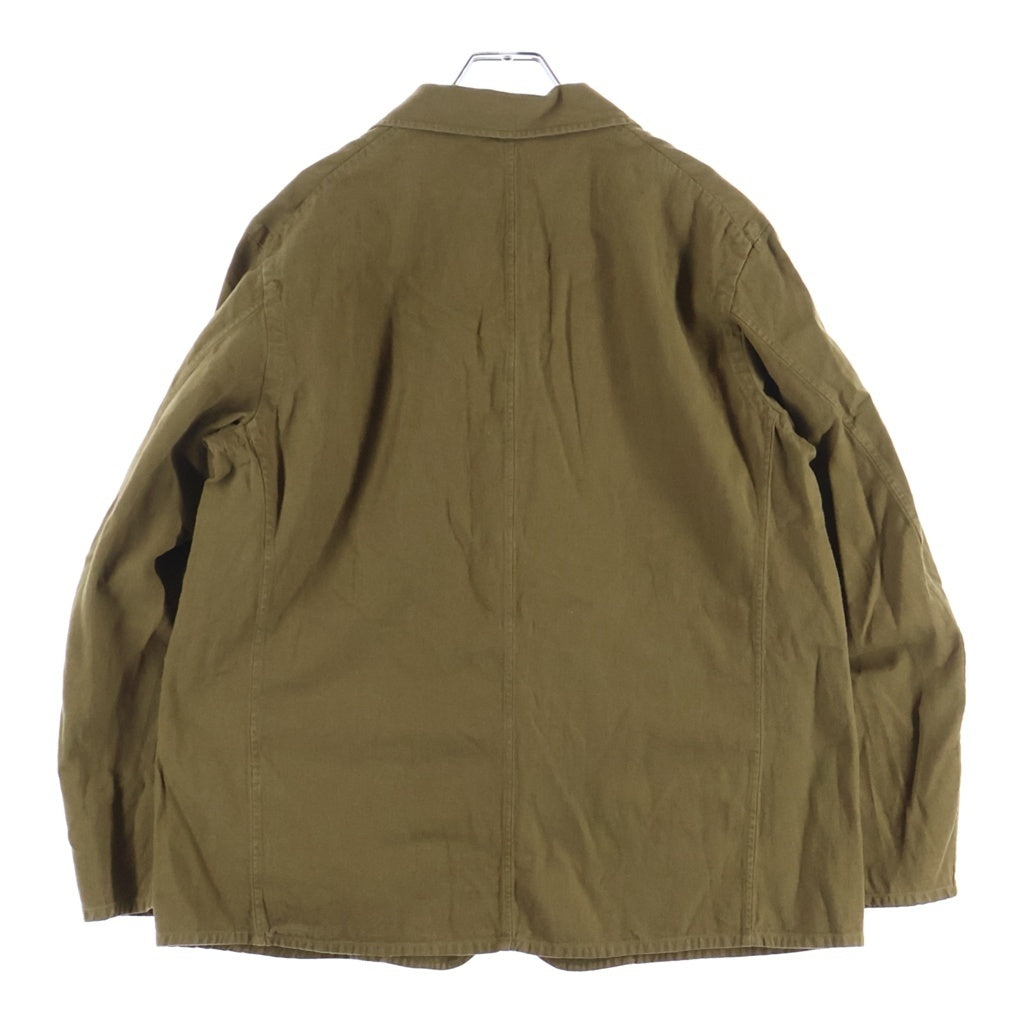COMOLI(コモリ) 20SS ×SALVATORE PICCOLO サルヴァトーレピッコロ別注 リネンコットン シングルテーラードジャケット ブラウン R01-01002