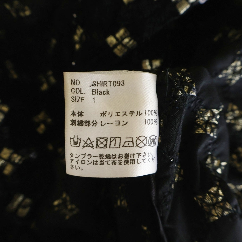 HEUGN(ユーゲン) 24AW LISTER リスター スパンコール刺繍 長袖シャツジャケット ブラック SHIRT093
