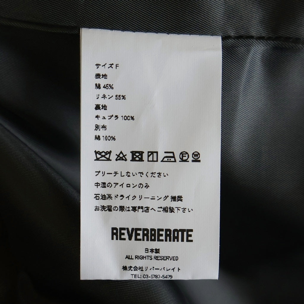 REVERBERATE(リバーバレイト) 24SS LONG TAILORED WAISTCOAT コットンリネン ノースリーブロングテーラード ウエストコート ベスト ブラウン