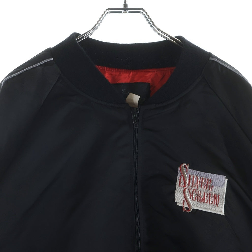 VINTAGE(ヴィンテージ) 80S VINTAGE MICKEY MOUSE FANTASIA THE CLOTH TATTOO ヴィンテージ ミッキーマウス ファンタジア サテン フライトジャケット ブルゾン ブラック