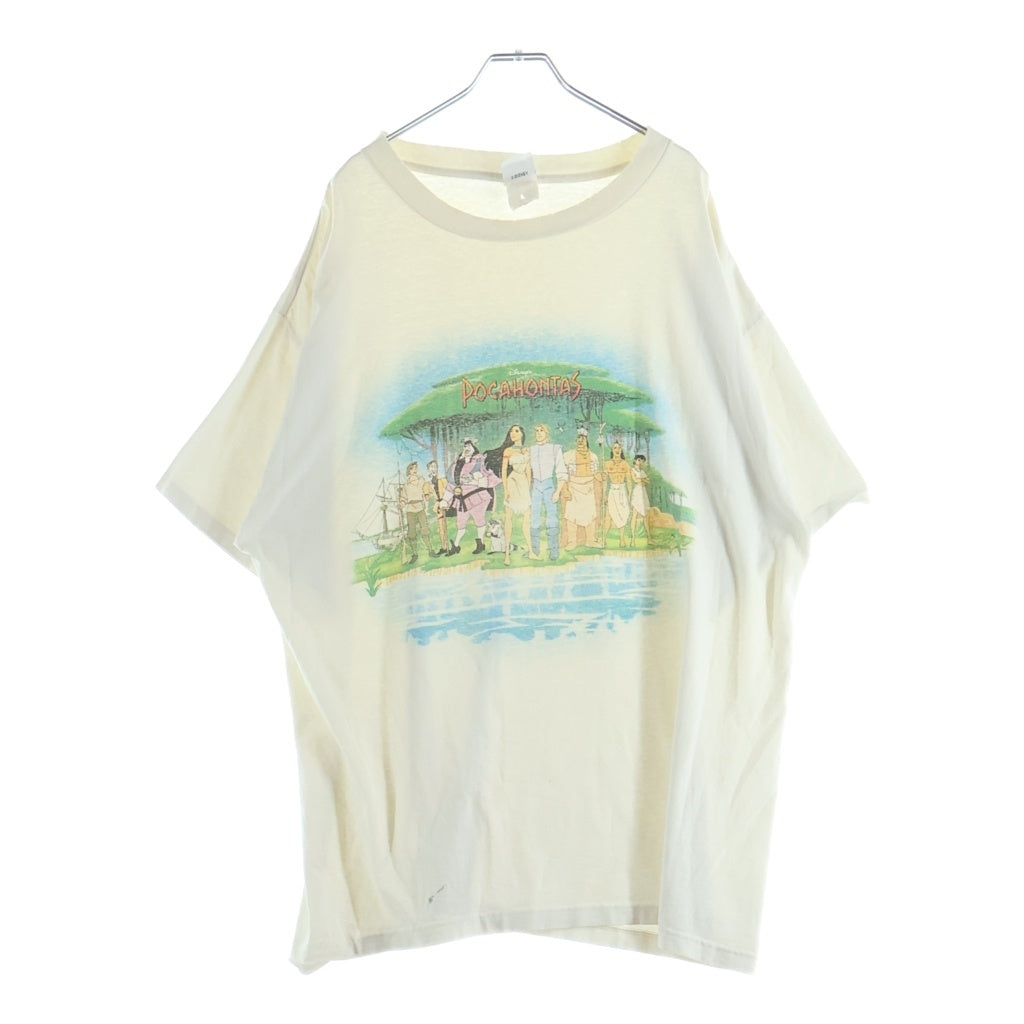VINTAGE(ヴィンテージ) 90S VINTAGE THE DISNEY STORE POCAHONTAS ヴィンテージ USA製 ディズニーストア ポカホンタス フロントプリント クルーネック 半袖Tシャツ カットソー ホワイト