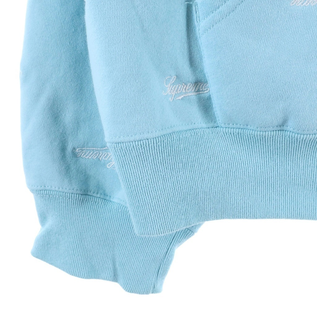 SUPREME(シュプリーム) 25AW Repeat Script Zip Up Hooded Sweatshirt リピートスクリプト ジップアップフーデッドスウェットシャツ パーカー ライトブルー