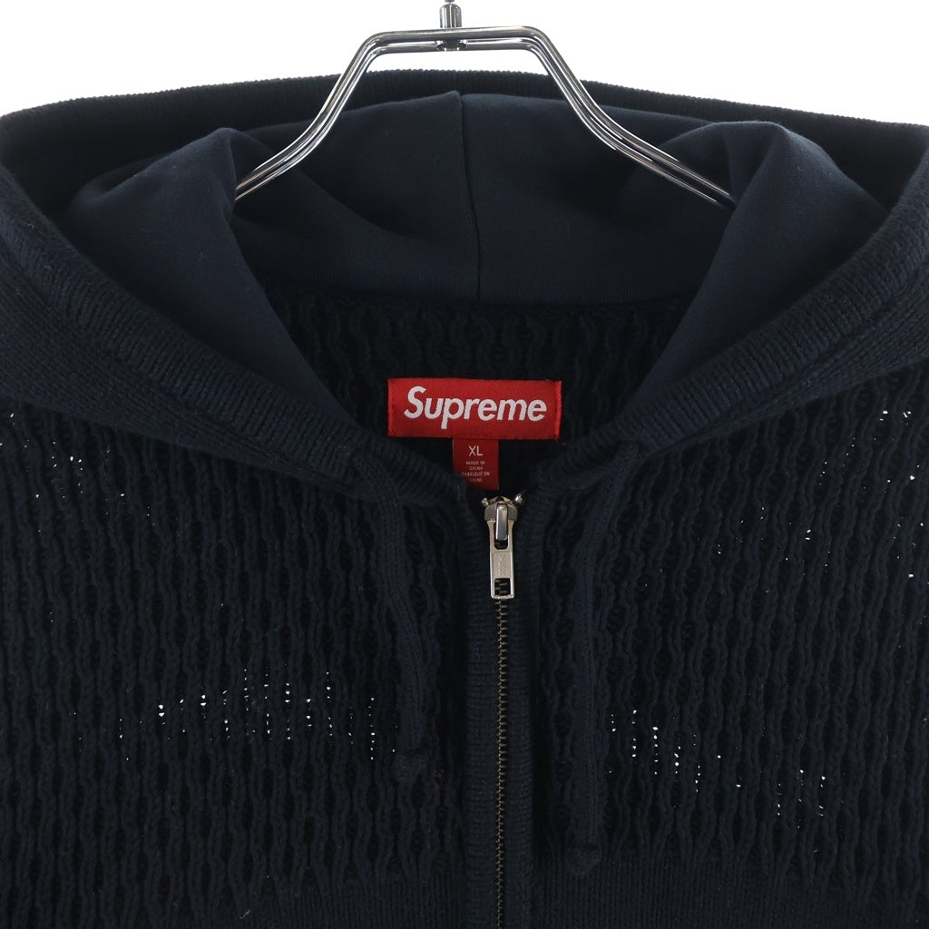 SUPREME(シュプリーム) 25SS Sport Zip Up Hooded Sweater スポーツ ジップアップフーデッドニットスウェット パーカー ブラック
