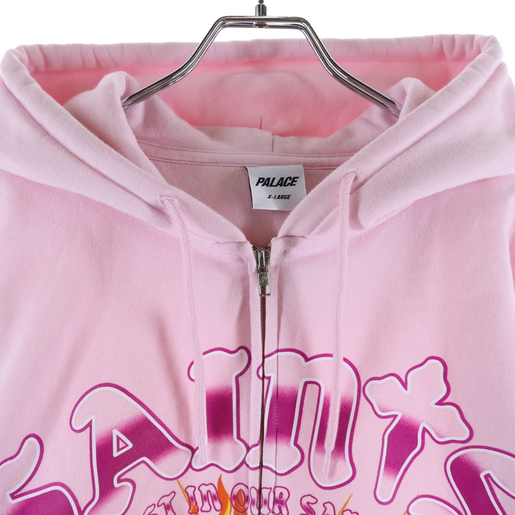 Palace Skateboards(パレススケートボーズ) 26SS GODS GIFT ZIP HOOD ゴッドギフト ジップアップフーディーパーカー ピンク