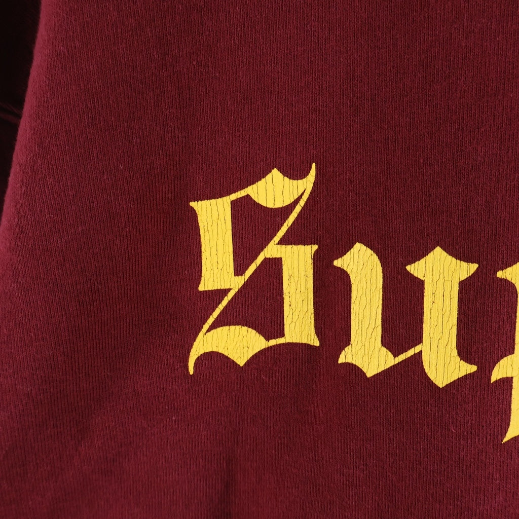 SUPREME(シュプリーム) 25AW Washed Old English Hooded Sweatshirt ウォッシュド オールドイングリッシュ フーデッドスウェットシャツ パーカー バーガンディー