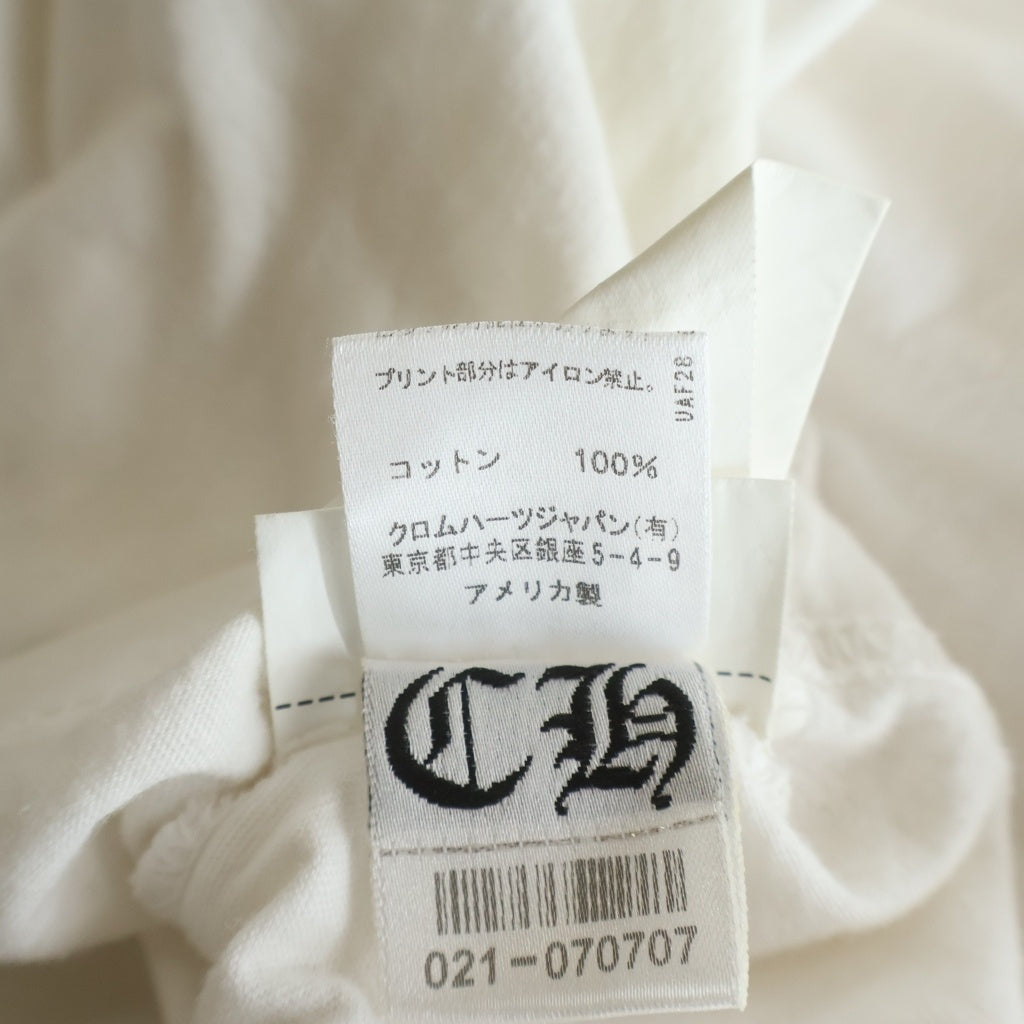 CHROME HEARTS(クロムハーツ) CH S/S TEE バックスクロールラベルプリント 半袖Tシャツ カットソー ホワイト