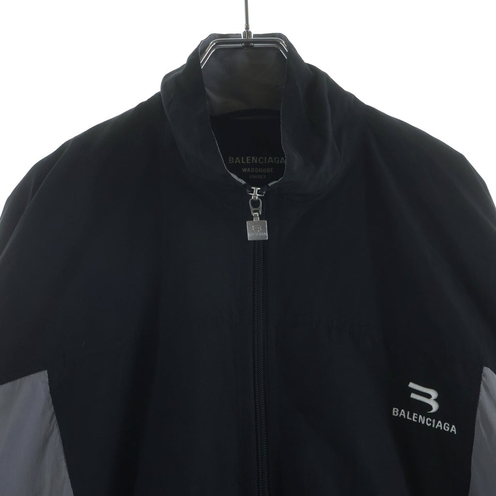 BALENCIAGA(バレンシアガ) 22SS 3B SPORTS ICON TRACK JACKET スポーツアイコン ナイロン トラックジャケット ブラック 675464 TKO48