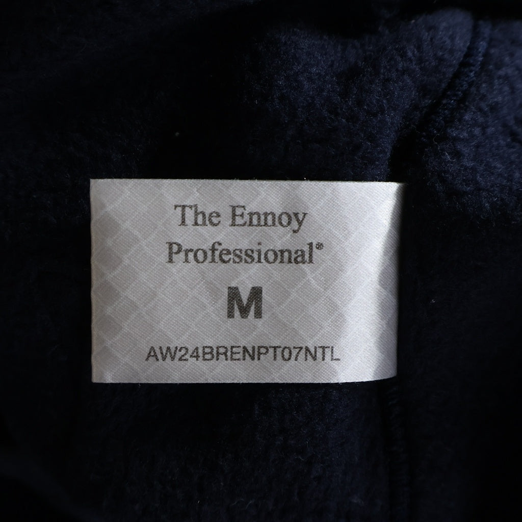 The Ennoy Professional(エンノイプロフェッショナル) 24AW ELECTRIC LOGO TURTLENECK SWEAT SET UP エレクトリックロゴ エンブロイダリー スウェットトレーナー ロングパンツ セットアップ