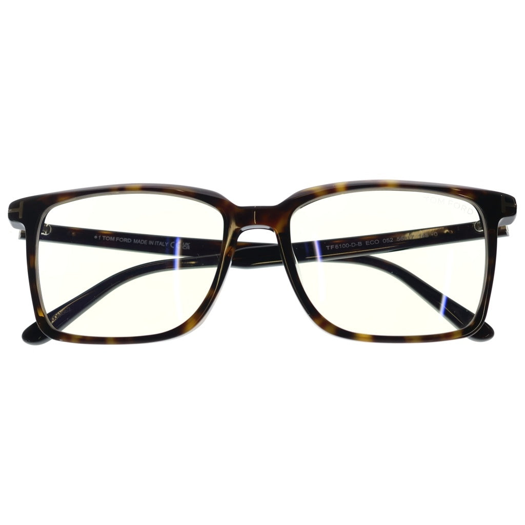 TOM FORD(トムフォード) TF6100-D-B アジアンフィット スクエアフレーム クリアレンズ サングラス メガネ ブラウン