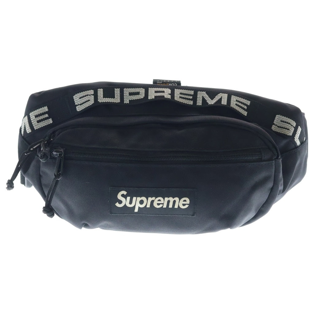 SUPREME(シュプリーム) 18SS Waist Bag ナイロン ロゴベルト ウエスト ショルダーバッグ ブラック レディース