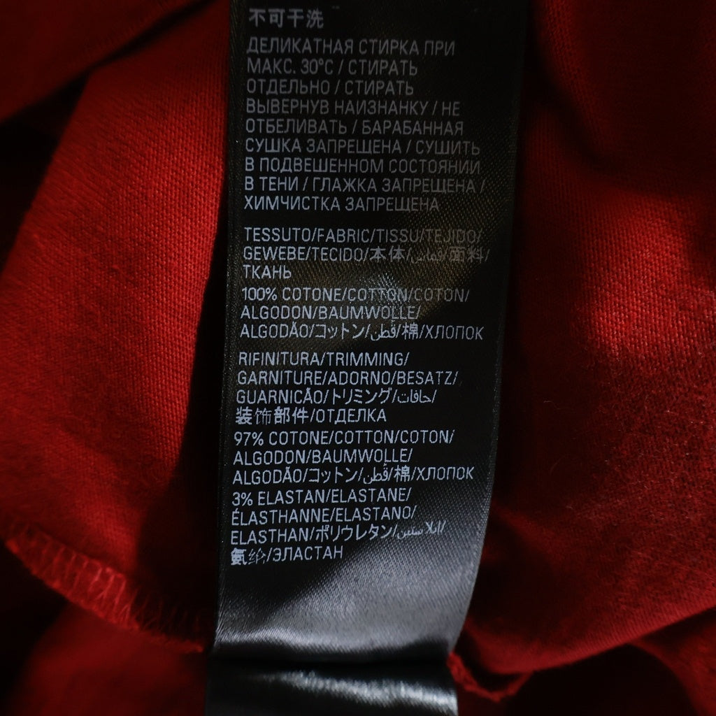 BALENCIAGA(バレンシアガ) 24AW OVERSIZED KEEP CALM T-SHIRT オーバーサイズ キープカーム BBロゴ英字プリント クルーネック半袖Tシャツ カットソー レッド 787349 TRVC6