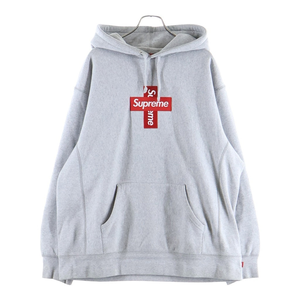 SUPREME(シュプリーム) 20AW Cross Box Logo Hooded Sweatshirt クロスボックスロゴ フーデッド プルオーバー スウェット パーカー グレー