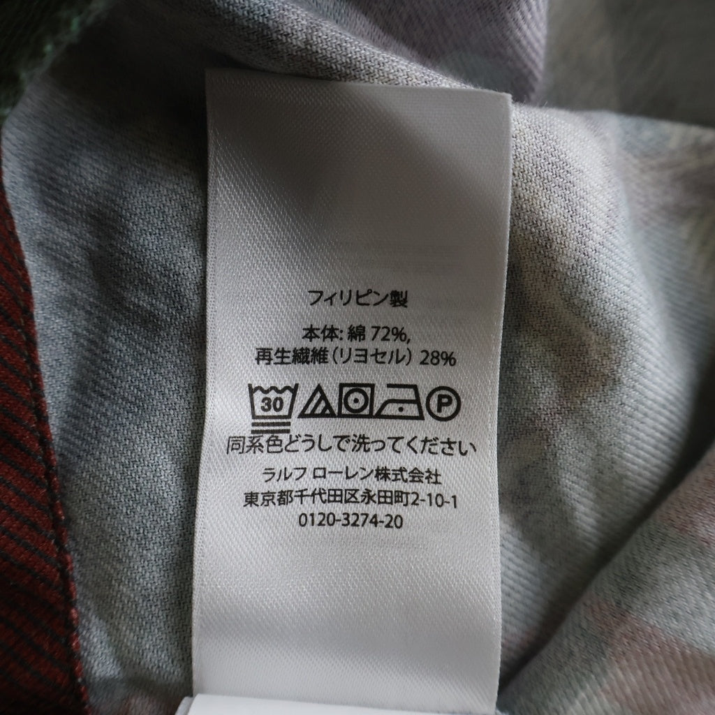 POLO RALPH LAUREN(ポロラルフローレン) CLASSIC FIT EQUESTRIAN PLAID TWILL SHIRT クラシックフィット エクエストリアン プレイド ツイル チェック柄 オープンカラー 長袖シャツ グリーン