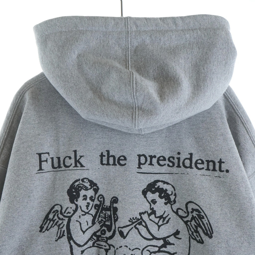 SUPREME(シュプリーム) 25AW President Hooded Sweatshirt プレジデント ロゴプリント フーデッドスウェットシャツ パーカー グレー