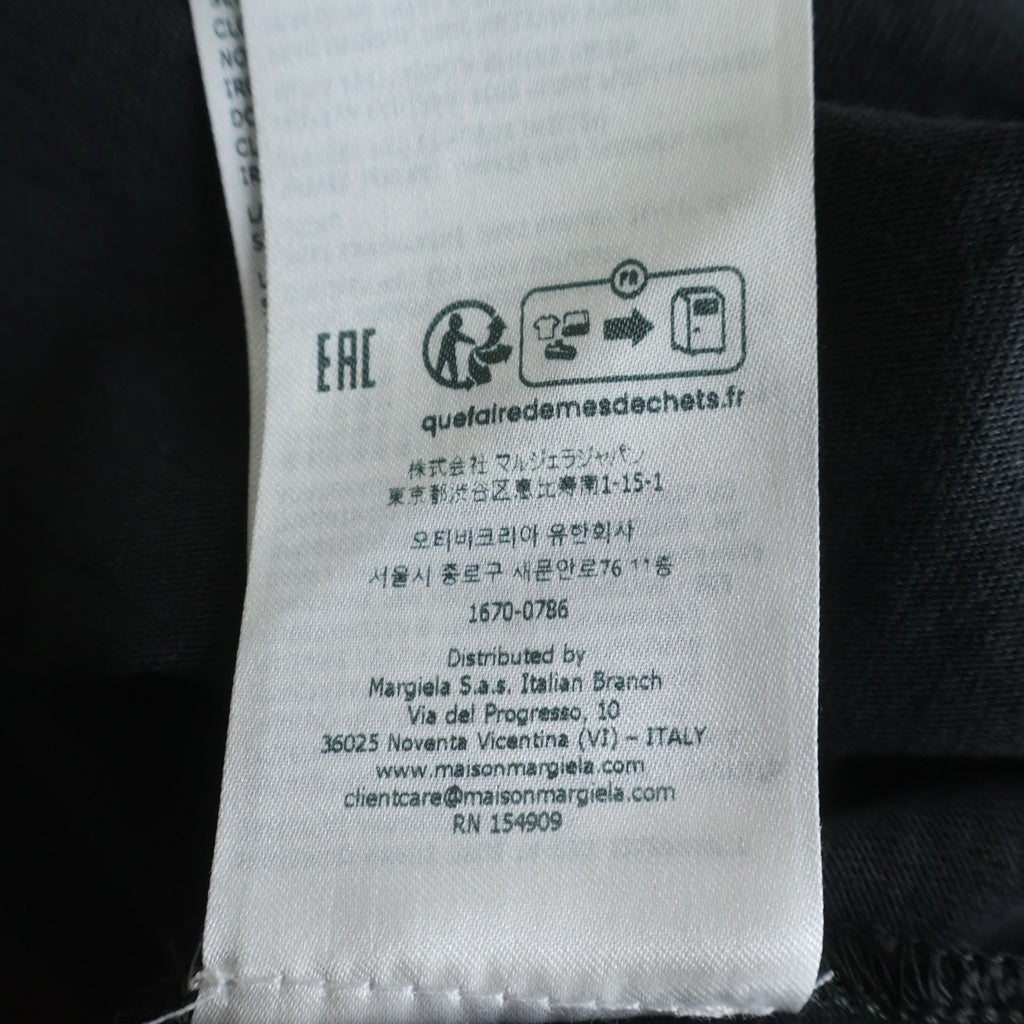 Maison Margiela(メゾンマルジェラ) カレンダーロゴエンブロイダー クルーネック半袖Tシャツ カットソー ブラック S50GC0705 S24567